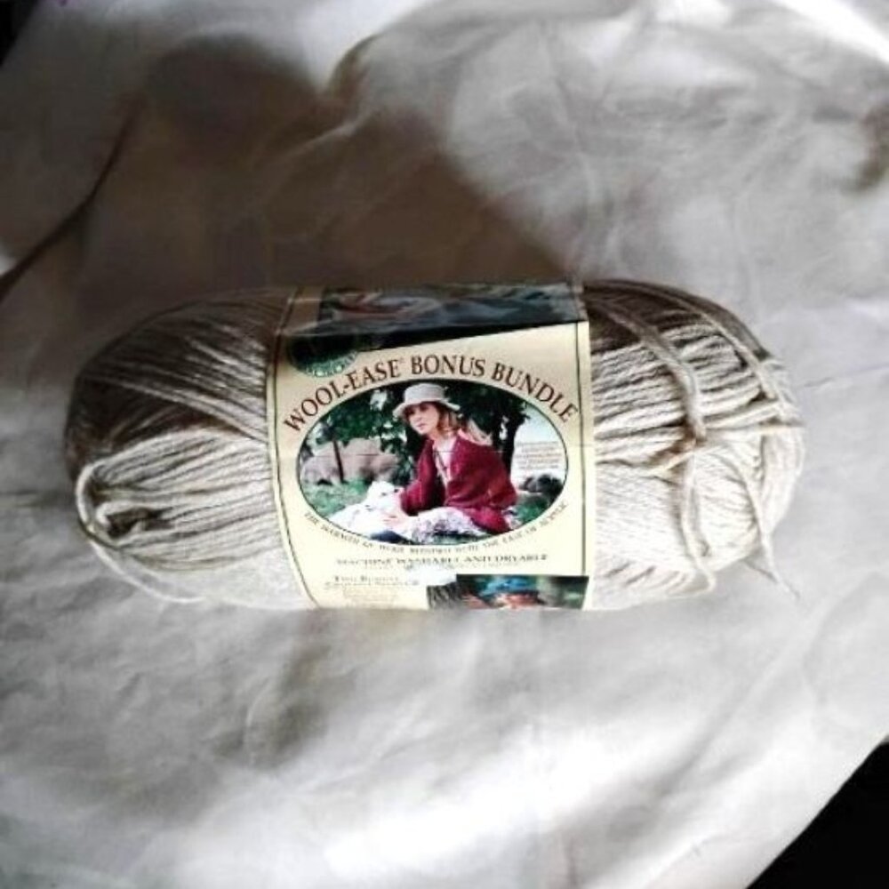 Lion Brand ~ Wool Ease Bonus Bundle ~ Natural Heather 8 Oz Acrylic wool Worsted